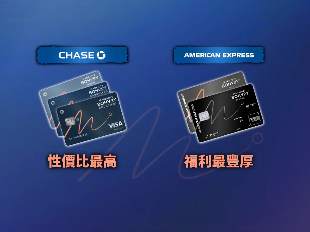 萬豪信用卡全對比：Chase 與 Amex 五張聯名卡